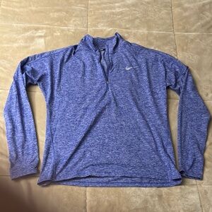 Women’s Nike Quarter-Zip Pullover - Medium, Blue/Purple